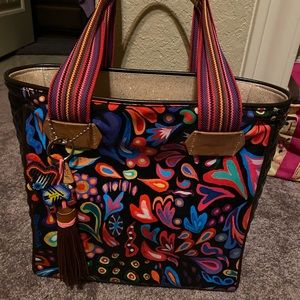 Consuela Swirly Bird Tote NWOT